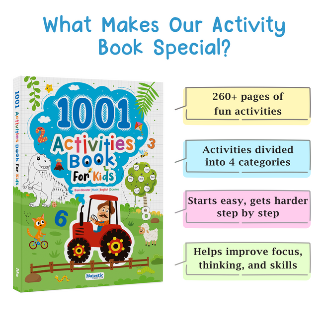 1001 Activity Book for Children Age 5+ | Brain-boosting Activities | Maths, English, Science & Brain-Booster Activities for Kids