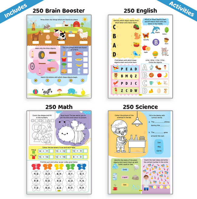 1001 Activity Book for Children Age 5+ | Brain-boosting Activities | Maths, English, Science & Brain-Booster Activities for Kids