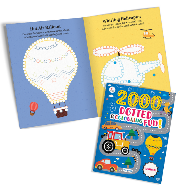 Dotted & Colouring Sticker Books Set of 4 for Kids | 8000+ Dot Stickers Book for Age 4+ | Early Learning Activity Books for Kids | Fun & Engaging Stickers Book for Kids & Children | Ideal for Gifting