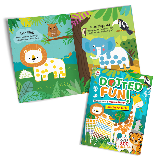 Dotted Sticker Books Set of 4 for Kids | 3200+ Dot Stickers Book for Age 2+ | Early Learning Activity Books for Kids | Fun & Engaging Stickers Book for Kids & Children