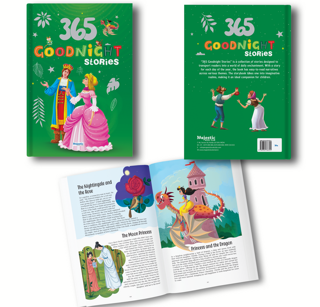 365 Goodnight Stories for Kids Age 3+ (Illustrated) | English Short Stories with Colourful Illustrations | Bedtime Story Book | Read Aloud to Infants & Toddlers