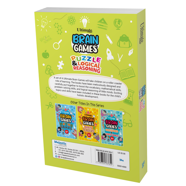 Puzzle & Logical Reasoning for Kids (Ages 6+) - Ultimate Brain Games: 120+ Puzzles to Develop Critical Thinking and Logical Reasoning in children