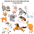Animal Puzzle Box for Kids Age 2+ | Educational Toy with 60 Jigsaw Puzzle Pieces + 1 Board Book