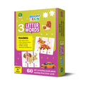 Bright Brain 3 Letter Words Puzzle - Learn to Spell 20 Three Letter Words 60 Pieces- Beautiful Colorful Pictures Age 4+ Gift Box