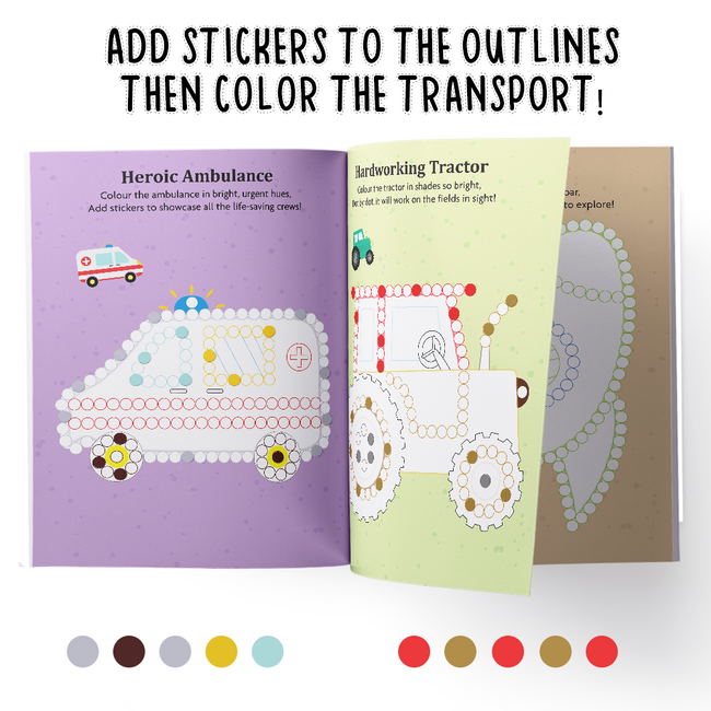 Dotted & Colouring Sticker Books Set of 4 for Kids | 8000+ Dot Stickers Book for Age 4+ | Early Learning Activity Books for Kids | Fun & Engaging Stickers Book for Kids & Children | Ideal for Gifting
