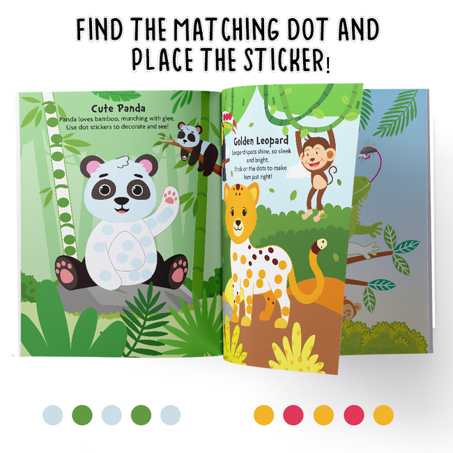 Dotted Sticker Books Set of 4 for Kids | 3200+ Dot Stickers Book for Age 2+ | Early Learning Activity Books for Kids | Fun & Engaging Stickers Book for Kids & Children