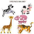 Animal Puzzle Box for Kids Age 2+ | Educational Toy with 60 Jigsaw Puzzle Pieces + 1 Board Book