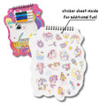 Unicorn Shaped Colouring Book for Kids, 4 Sketch Pens and Sticker Sheet, Unicorn Activity Colouring Kit, Art Set Gift for Children Ages 3+