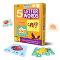 Bright Brain 5 Letter Words Puzzle - Learn to Spell 20 Four Letter Words 100 Pieces- Beautiful Colorful Pictures Age 4+ Gift Box