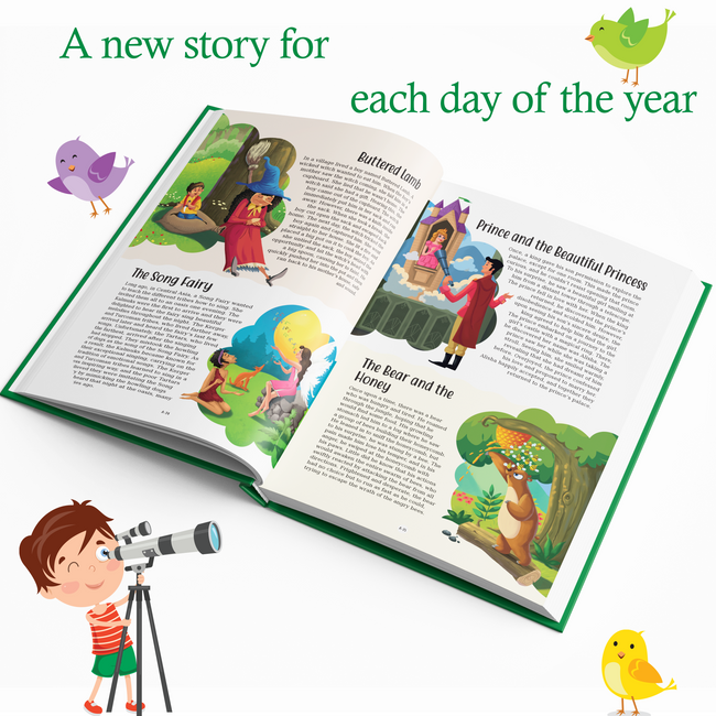 365 Enchanted Stories For Children | 365 Enchanted Stories With Colourful Pictures for Children | Binding : Hardcover
