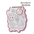 Unicorn Shaped Colouring Book for Kids, 4 Sketch Pens and Sticker Sheet, Unicorn Activity Colouring Kit, Art Set Gift for Children Ages 3+
