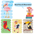 The Book Tree Birds Stick Puzzle Set - 24 Dual-Sided Pieces - Vibrant Imagery & Learning - Unique Educational Gift for Curious Kids, Ages 3+