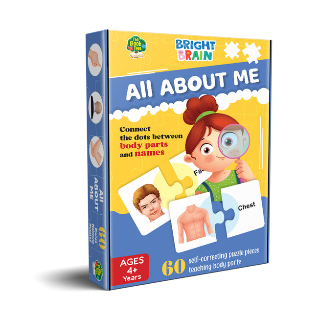 Bright Brain My Body Puzzle – 60 Self Correcting Puzzle Pieces. Early Learning Human Body Parts Puzzle for Kids for Age 4,5,6 Years Old,Educational Toys and Games