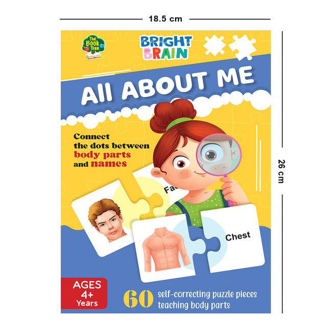 Bright Brain My Body Puzzle – 60 Self Correcting Puzzle Pieces. Early Learning Human Body Parts Puzzle for Kids for Age 4,5,6 Years Old,Educational Toys and Games