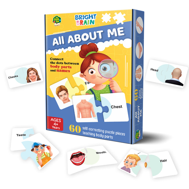 Bright Brain My Body Puzzle – 60 Self Correcting Puzzle Pieces. Early Learning Human Body Parts Puzzle for Kids for Age 4,5,6 Years Old,Educational Toys and Games