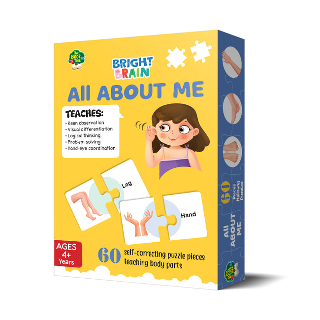 Bright Brain My Body Puzzle – 60 Self Correcting Puzzle Pieces. Early Learning Human Body Parts Puzzle for Kids for Age 4,5,6 Years Old,Educational Toys and Games