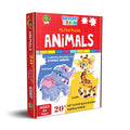 Bright Brain Animals Puzzle 20+ Big Size Piece Jigsaw Puzzle for Preschoolers, Educational Toy for Learning Animals, Gifts for Kids Ages 3 to 6