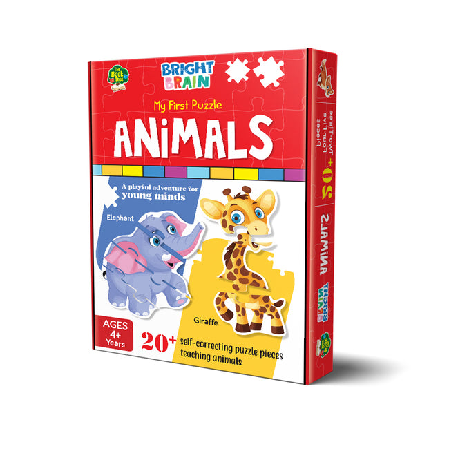 Bright Brain Animals Puzzle 20+ Big Size Piece Jigsaw Puzzle for Preschoolers, Educational Toy for Learning Animals, Gifts for Kids Ages 3 to 6