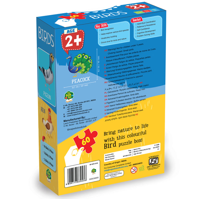 The Book Tree Birds Puzzle for Kids, 60 Pieces, Captivating Illustrations, Educational & fun learning