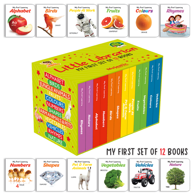 My First Learning Little Librarian- PART 1 (Set of 12 Board Books)