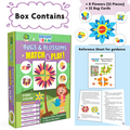 Bright Brain Bugs and Blossoms Match and Play Game, 8 Flowers 32 Bug Cards, Sorting Color Matching Toy