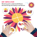 Bright Brain Bugs and Blossoms Match and Play Game, 8 Flowers 32 Bug Cards, Sorting Color Matching Toy