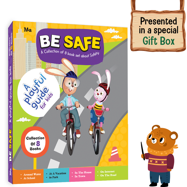 Safety Book Set for Kids Ages 4+ | Set of 8 Books (16 Pages in Each) | Illustrated Pictures | Educational Story Books for Children