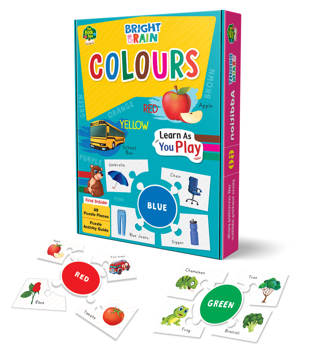 Bright Brain Colours Puzzle - Learn & Identify Colours with 40 Pieces