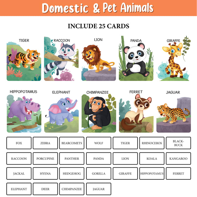 My First 100 Illustrated Flashcards: Animals - Explore The Animal Kingdom with Vibrant Illustrations, Fostering Early Learning and Curiosity in Toddlers.