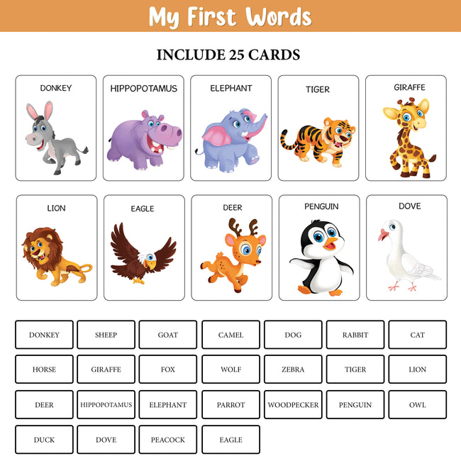 My First 100 Words: Illustrated Flashcards for Early Language Skills and Vocabulary Enrichment| Best for Gifting