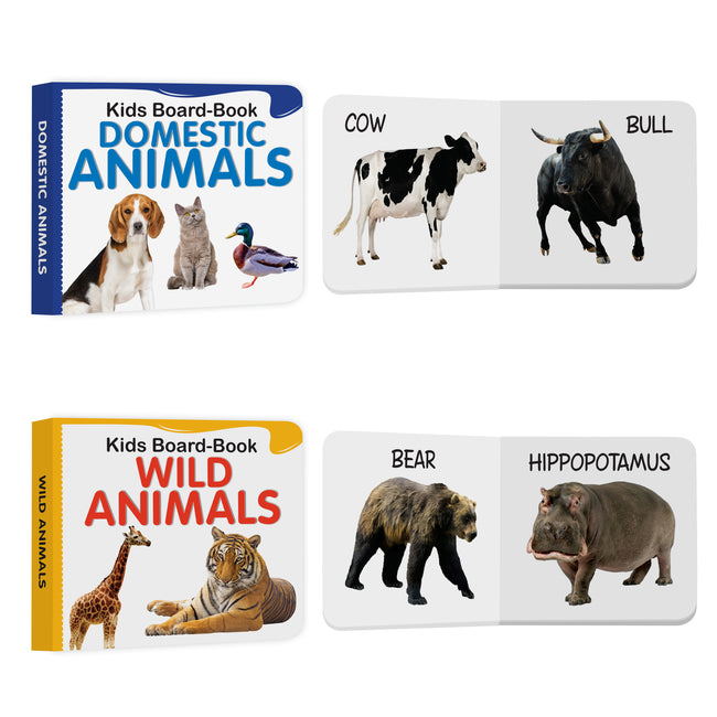 Early Learning Board Book Set for Kids Ages 1+ | 5 Book Set for Toddlers | Shapes & Colours, Birds, Domestic Animals, Wild Animals, and Vehicles | Gift for 1+ Year Old Boys and Girls | Educational Picture Board Books