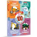 My First 100 Illustrated Flashcards: Transport - Embark on exciting Journeys with Colourful Illustrations of Land, sea, and air Transport, Sparking Imagination and Early Learning in Toddlers.