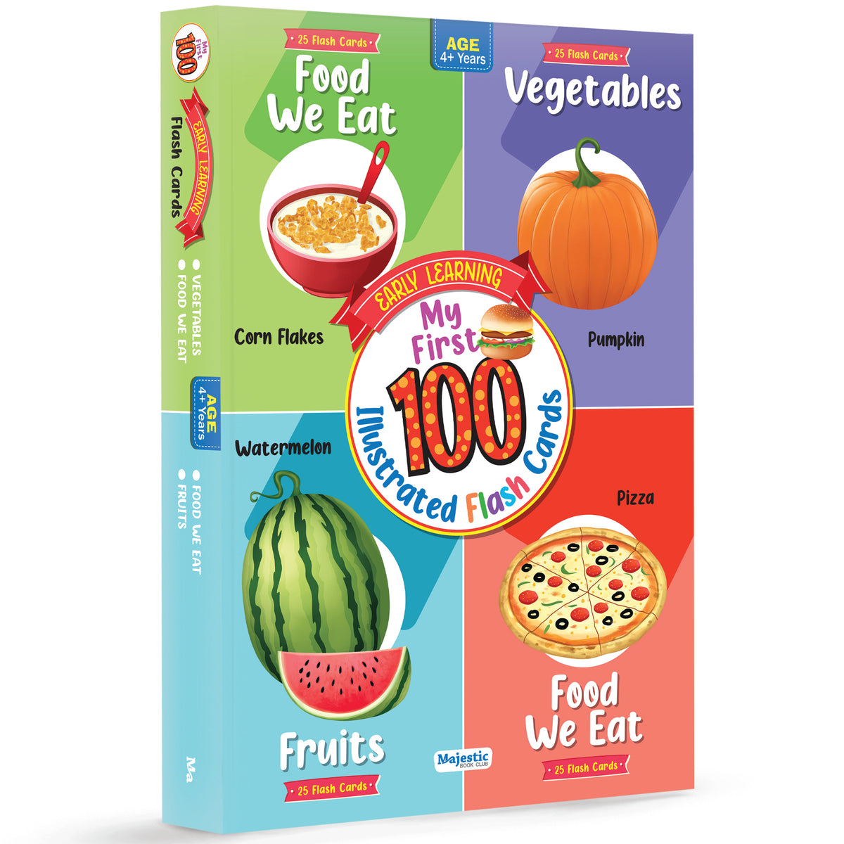 My First 100 Illustrated Early Learning Flash Cards :Food we eat, Vege
