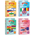 My First 100 Illustrated Flashcards: Continents - Explore continents, countries, flags, capitals, currencies, languages, and cultural facts.