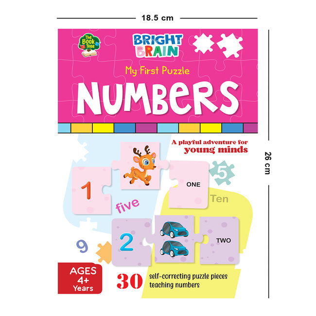 Bright Brain Numbers 30 Piece Jigsaw Puzzle for Preschoolers, Educational Toy for Learning 123, Gifts for Kids Ages 3 to 6