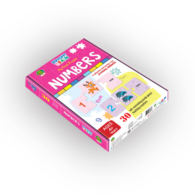 Bright Brain Numbers 30 Piece Jigsaw Puzzle for Preschoolers, Educational Toy for Learning 123, Gifts for Kids Ages 3 to 6