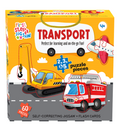 Transport Puzzle for Kids, 60 Puzzle Pieces & 25 Flashcards