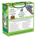 Puzzle Play Jungle Animals Floor Puzzle for Kids | 35 Piece Jigsaw Puzzle + 25 Flash Cards | Educational Learning Toy for Boys & Girls Age 4+ | Lion, Giraffe, Gorilla & More