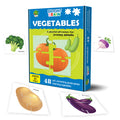 Bright Brain Vegetables 48 Piece Jigsaw Puzzle for Preschoolers, Educational Toy for Learning Animals Family Food, Gifts for Kids Ages 3 to 6