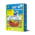 Bright Brain Vegetables 48 Piece Jigsaw Puzzle for Preschoolers, Educational Toy for Learning Animals Family Food, Gifts for Kids Ages 3 to 6