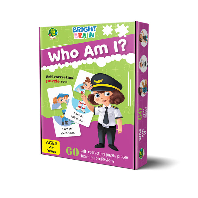 Bright Brain Who I am? 60 (30 Sets) Piece Jigsaw Puzzle for Preschoolers, Educational Toy for Learning Professions, Gifts for Kids Ages 3 to 6