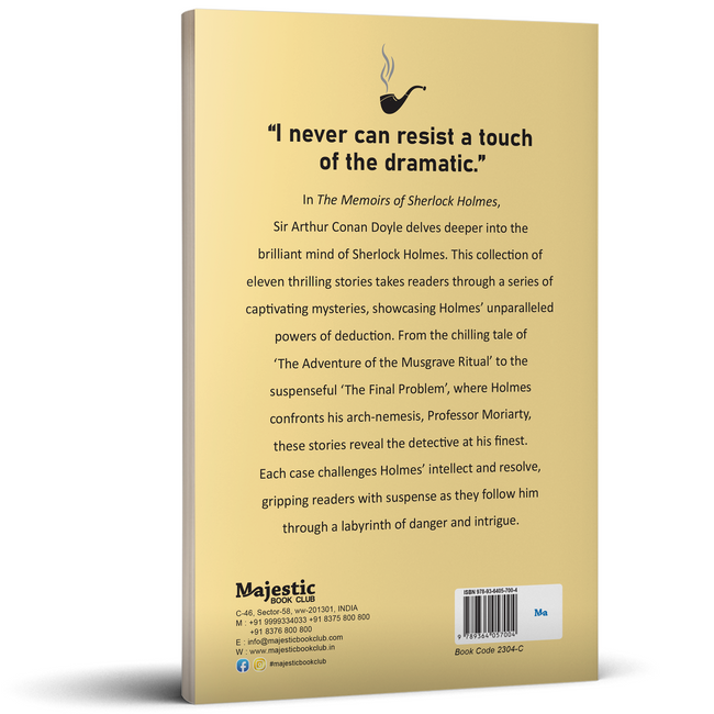 The Memoirs of Sherlock Holmes | Sherlock Holmes Classic | Mystery & Thriller Novel | Unabridged and Complete (192 Pages) | Detective Fiction for Readers of All Ages