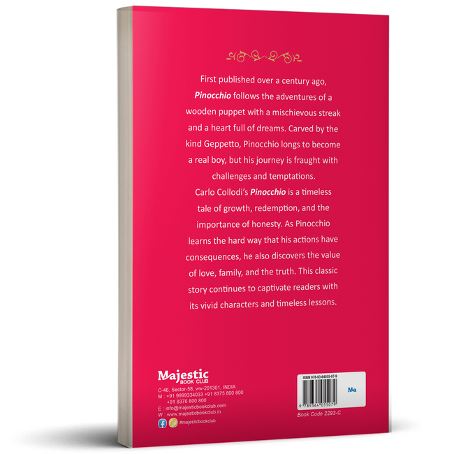 Pinocchio | Adventure Children’s Classic for Boys and Girls | Unabridged & Complete (192 Pages) | Fiction Novel for Readers of All Ages