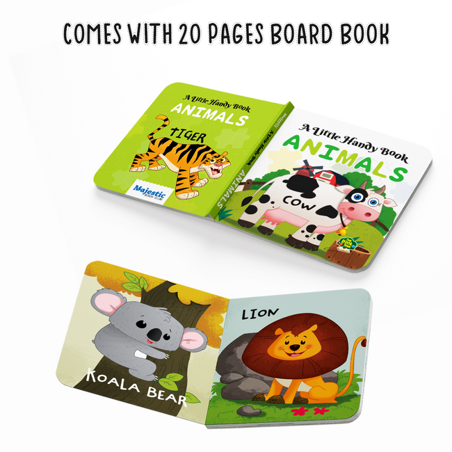 Animal Puzzle Box for Kids Age 2+ | Educational Toy with 60 Jigsaw Puzzle Pieces + 1 Board Book