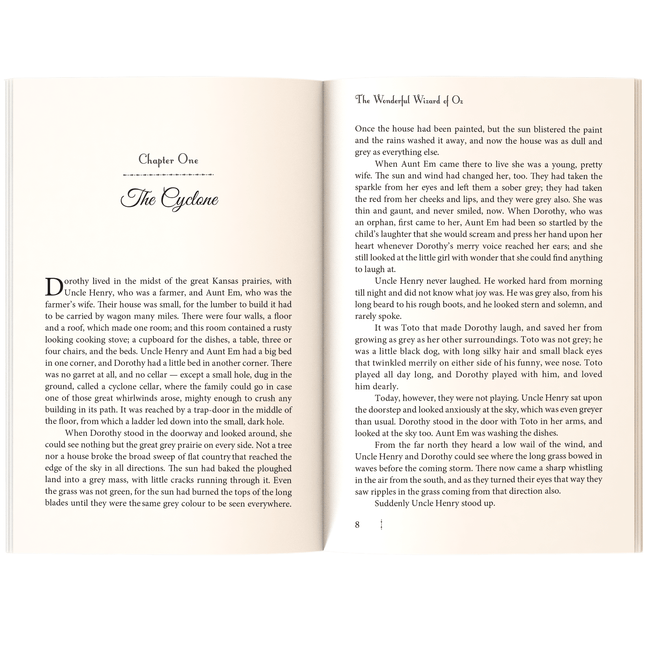 The Wonderful Wizard of Oz – Fantasy and Adventure Children’s Classic – Unabridged & Complete (128 Pages) – Fiction Novel for Readers of All Ages