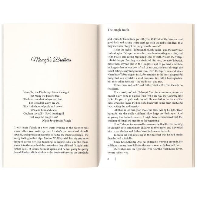 The Jungle Book – Children’s Classic – Unabridged & Complete (160 Pages) – Fiction Novel for Readers of All Ages