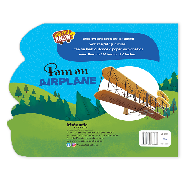Transport Shaped Board Books I Board Books for Children Age 2+ I Set of 6 Books (12 Pages in each book) I Picture Book for Kids I Beautiful Illustrations I Set 1
