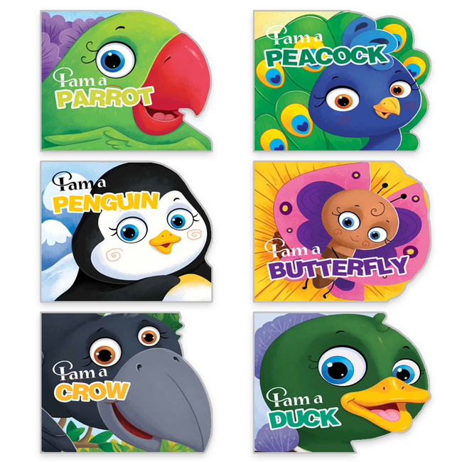 Birds & Insects Shaped Board Books I Board Books for Children Age 2+ I Set of 6 Books (12 Pages in each book) I Picture Book for Kids I Beautiful Illustrations I Set 1
