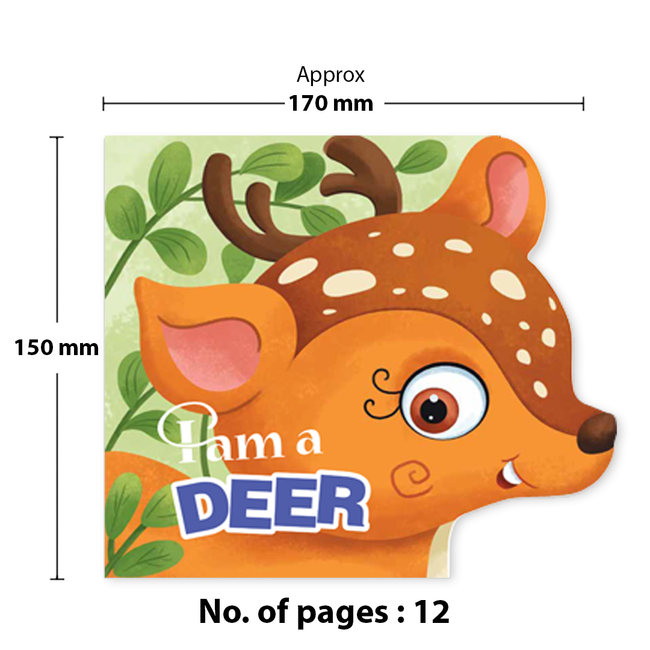 Wild Animals Shaped Board Books I Board Books for Children Age 2+ I Set of 6 Books (12 Pages in each book) I Picture Book for Kids I Beautiful Illustrations I Set 2