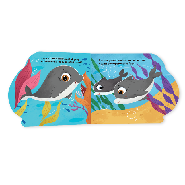 Sea Animals Shaped Board Books I Board Books for Children Age 2+ I Set of 6 Books (12 Pages in each book) I Picture Book for Kids I Beautiful Illustrations
